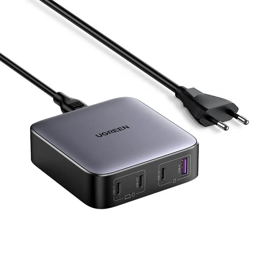 Nexode GaN Hurtiglader 3x USB-C + 1x USB-A 100W, Svart