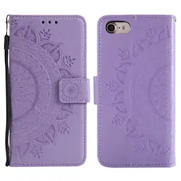 Läderfodral Mandala iPhone 16e lila