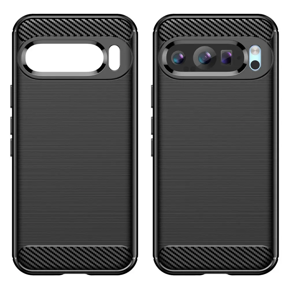 Google Pixel 9 Pro Skal TPU Brushed Svart