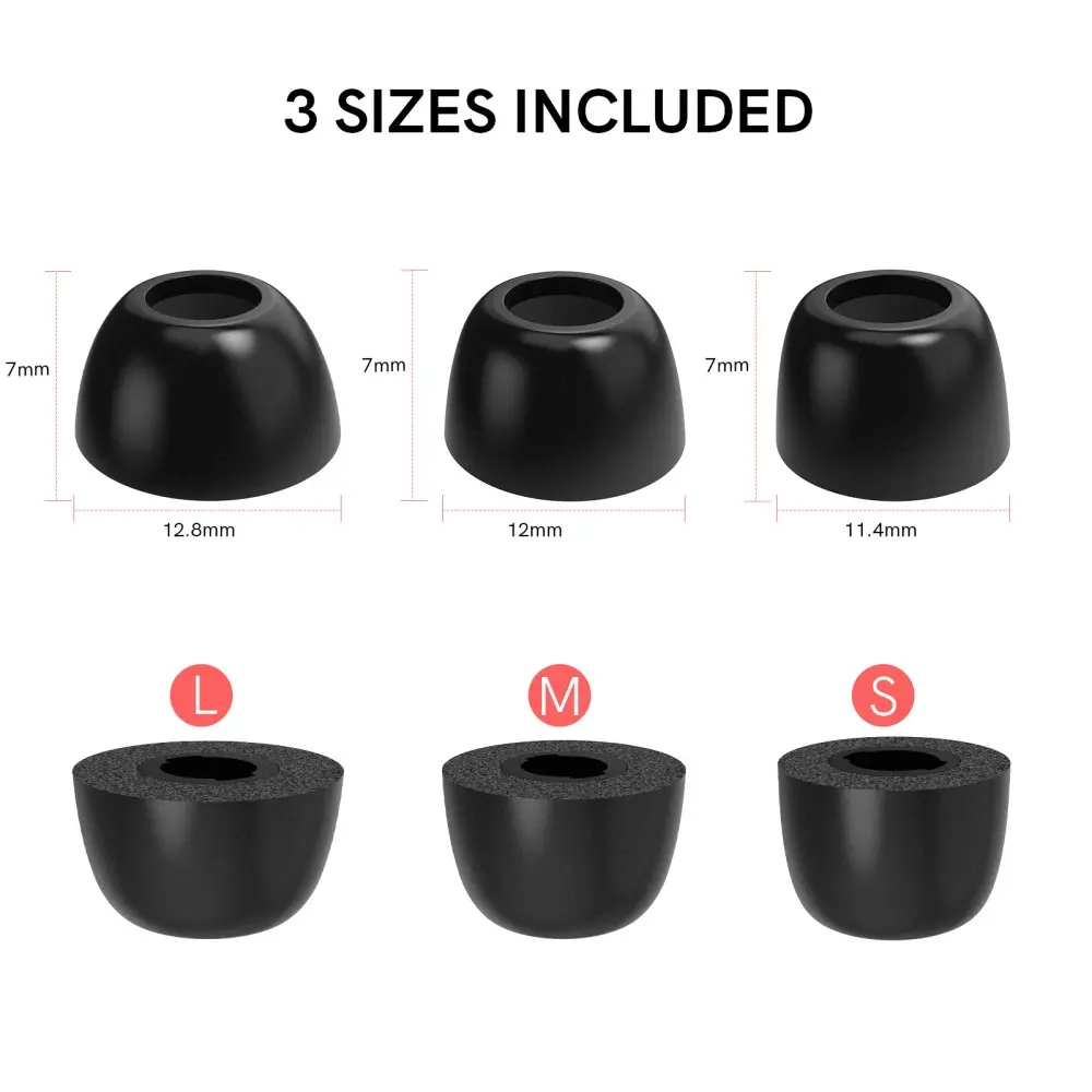 Memory Foam Ear Tips (3-pack) Samsung Galaxy Buds Pro svart