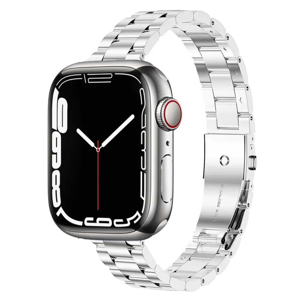 Slim Metalarmbånd Apple Watch SE 3 44mm sølv