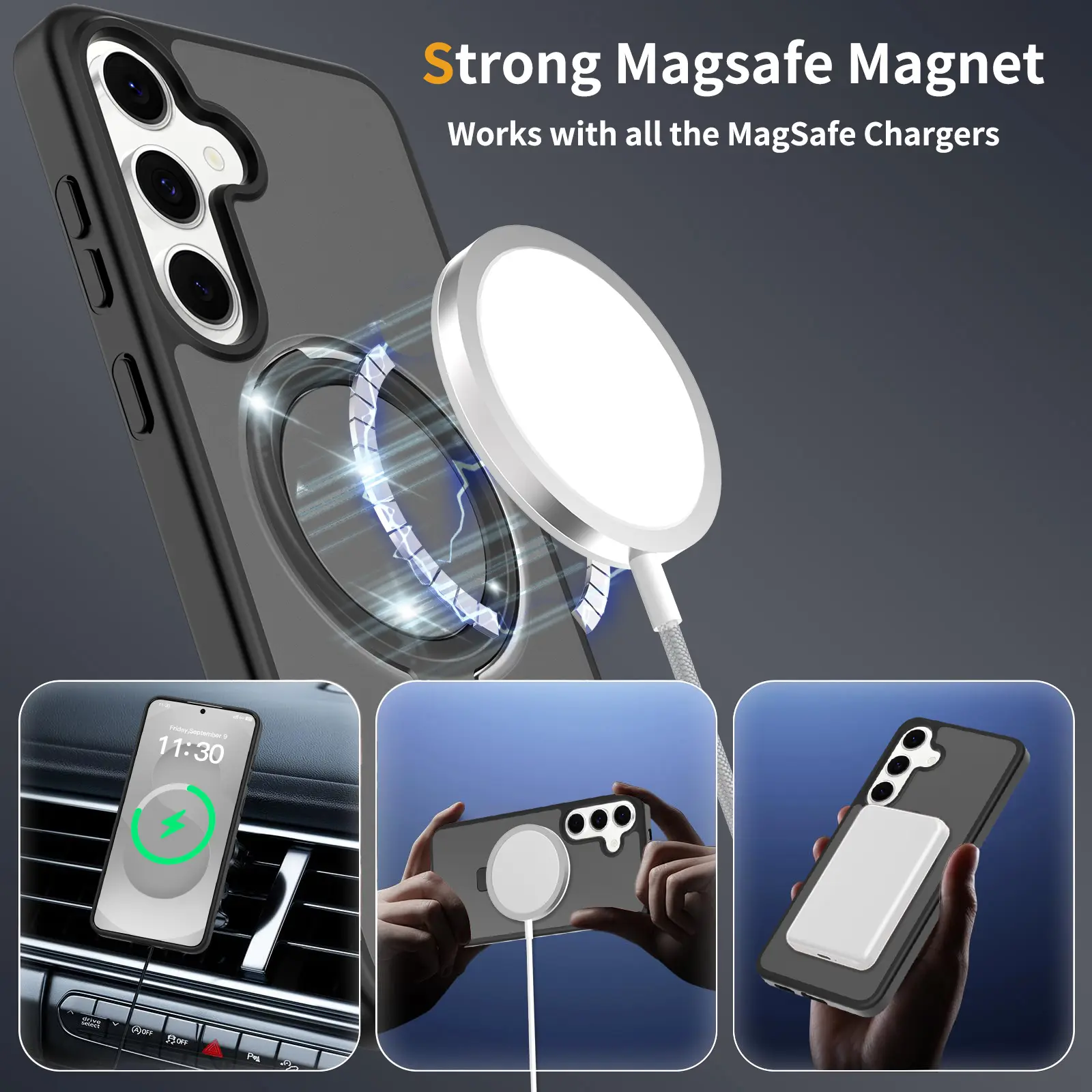 Hybridskal Magnetic Ring Samsung Galaxy S26 FE Svart