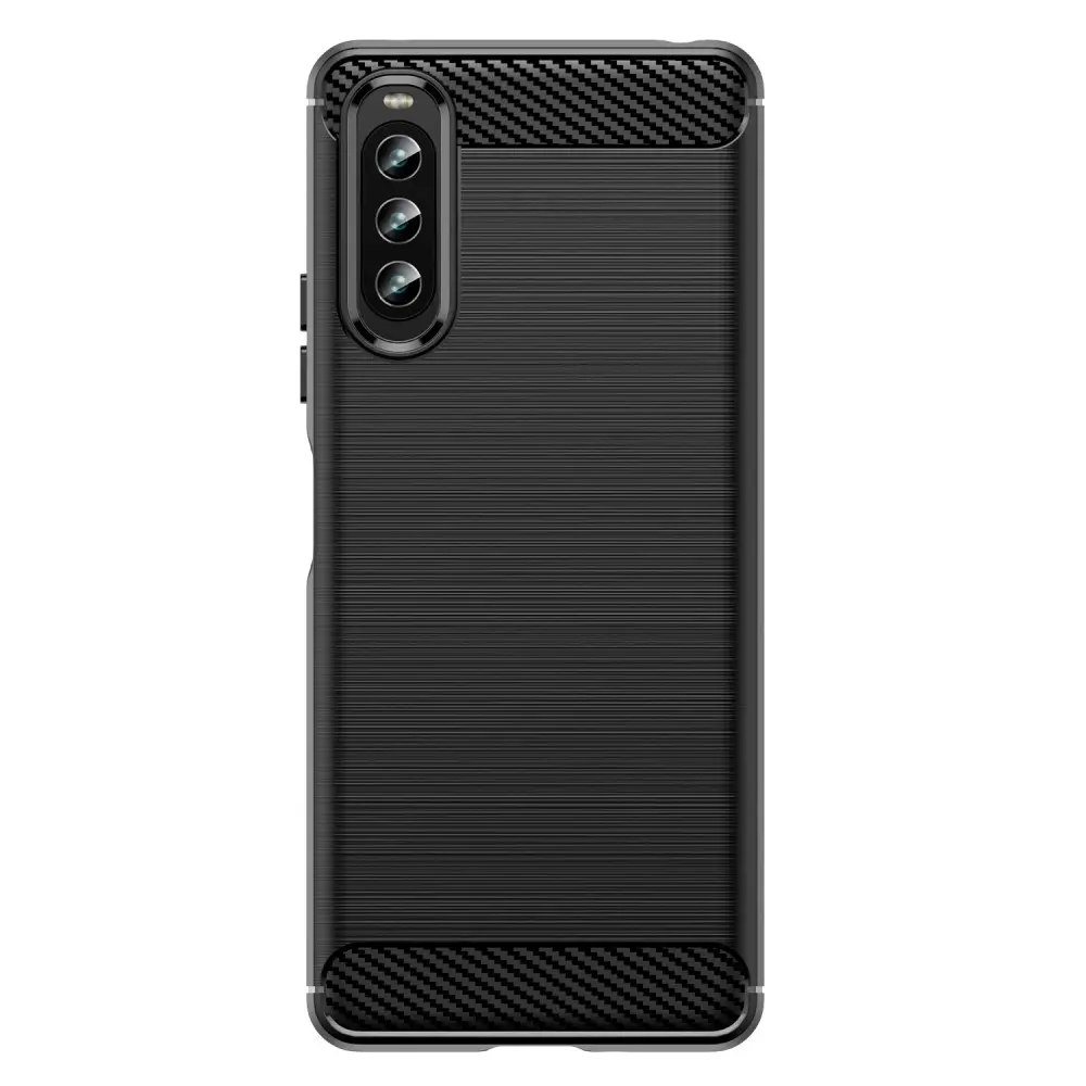 Sony Xperia 10 IV Skal TPU Brushed Svart
