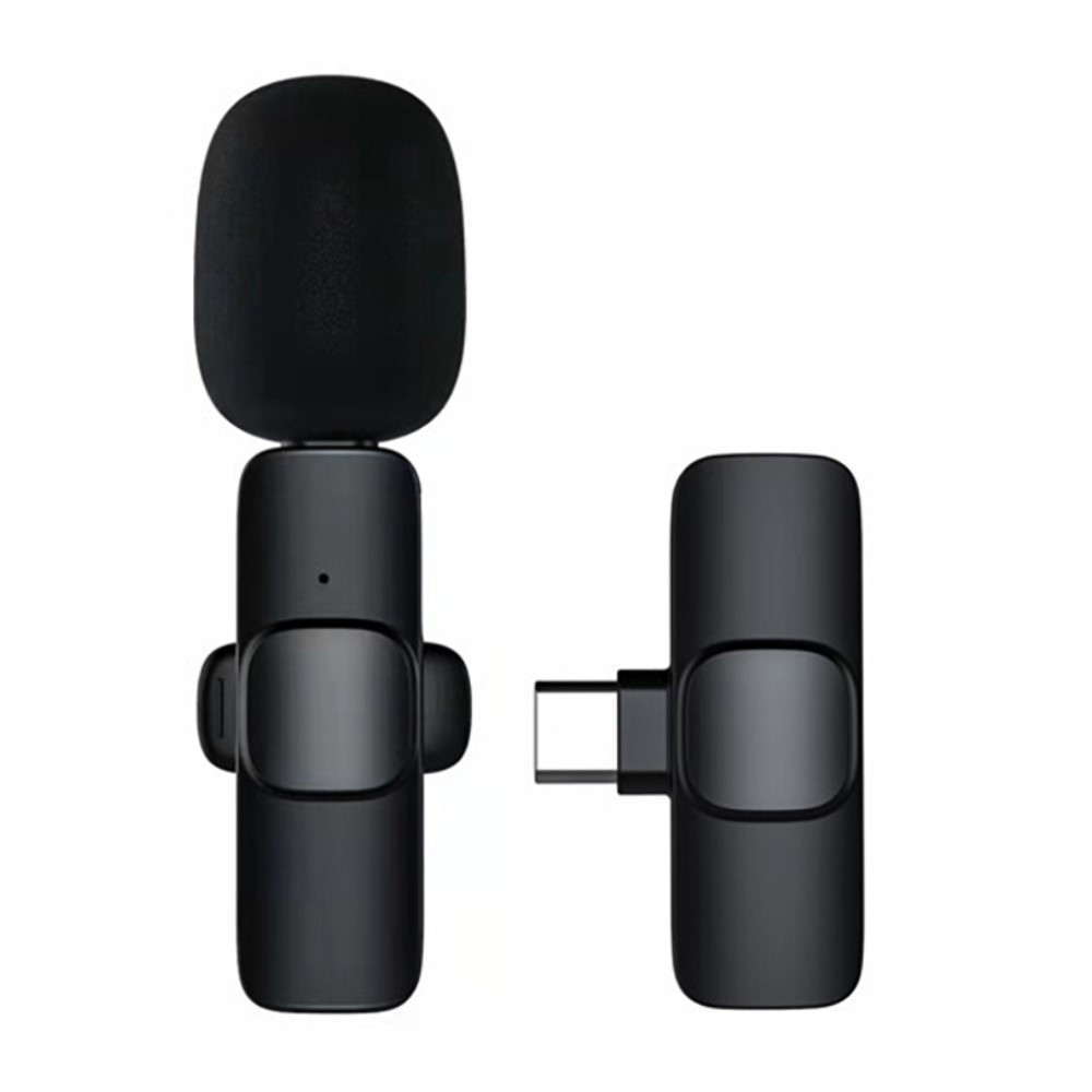 Liten trådlös mikrofon med klämma och USB-C