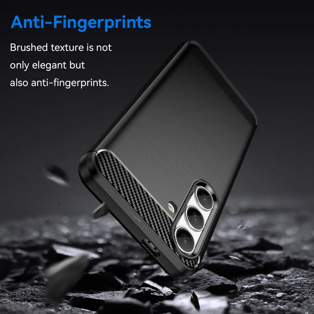 Samsung Galaxy S25 Skal TPU Brushed Svart