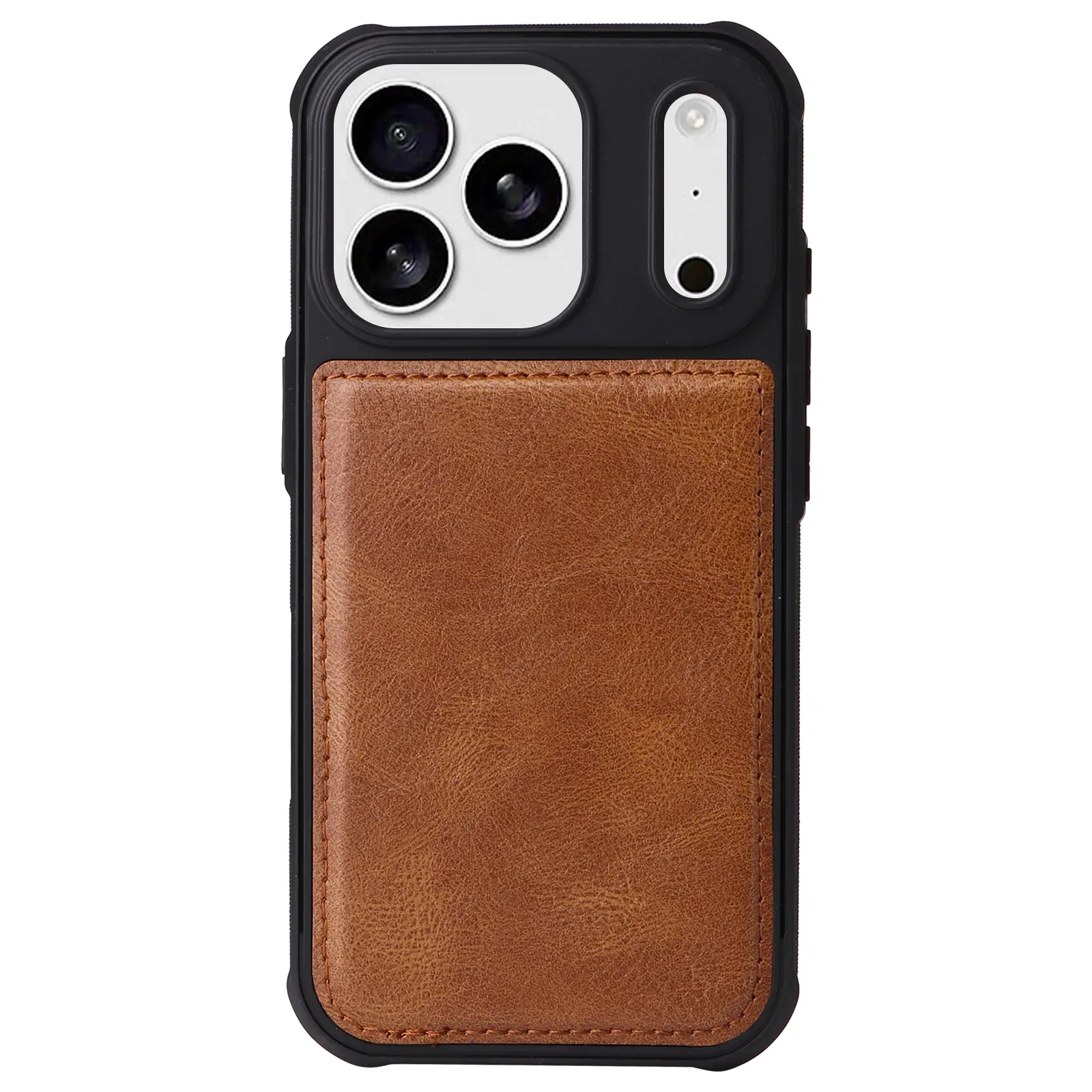 Magnet Leather Multi-Wallet iPhone 18 Pro Brun