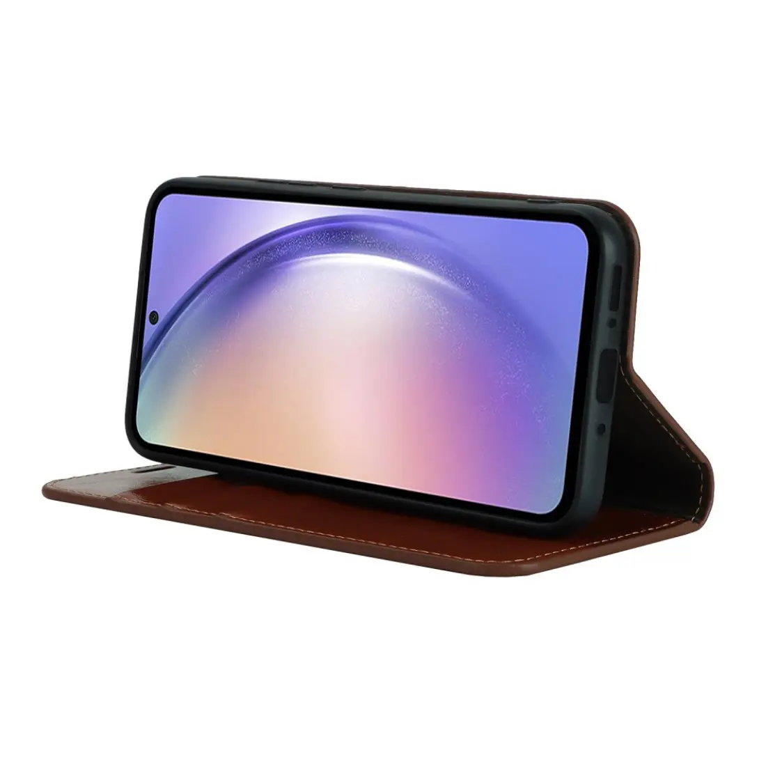 Mobilfodral Äkta Läder Samsung Galaxy A54 Brun
