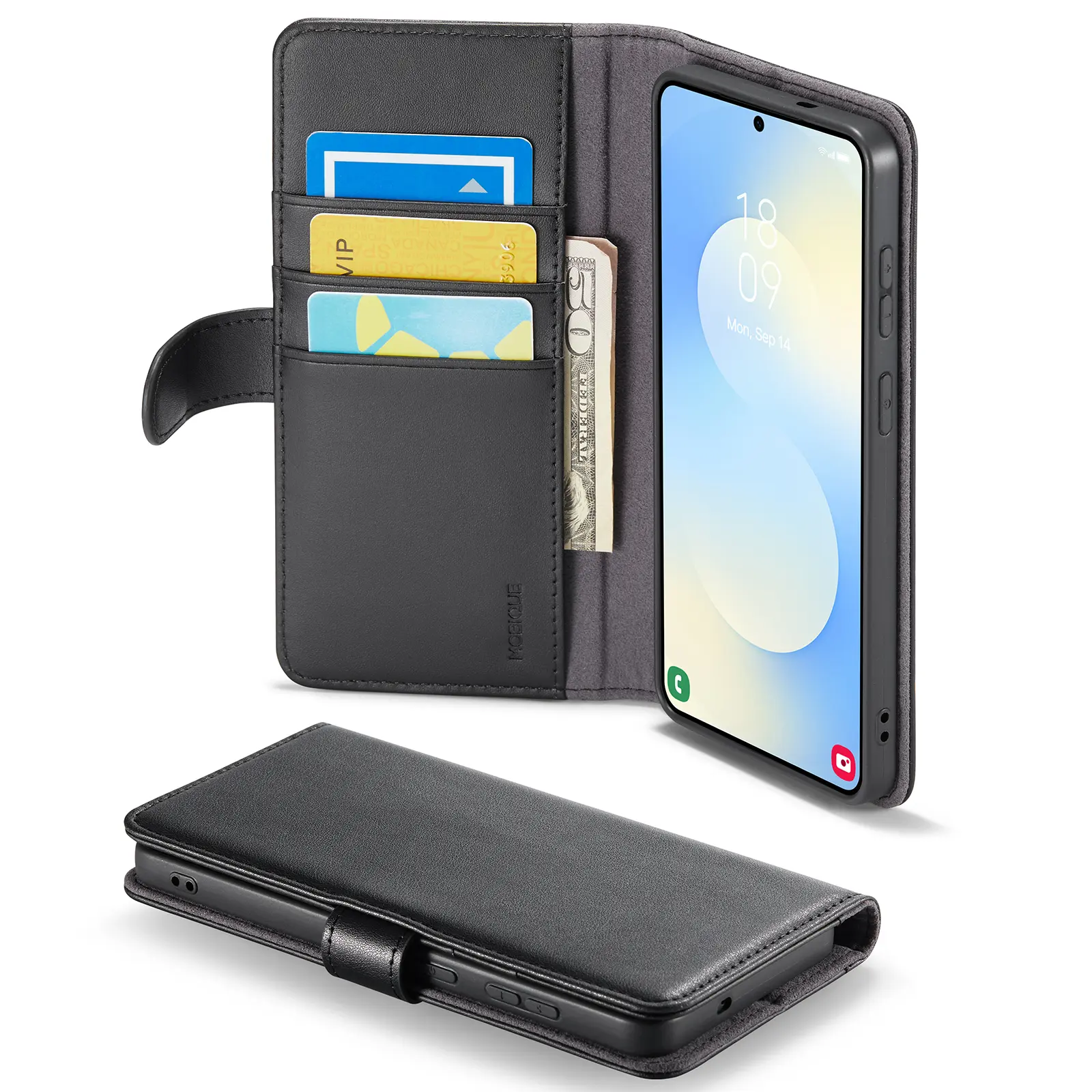 Ægte Læderetui Samsung Galaxy S26 Plus Sort