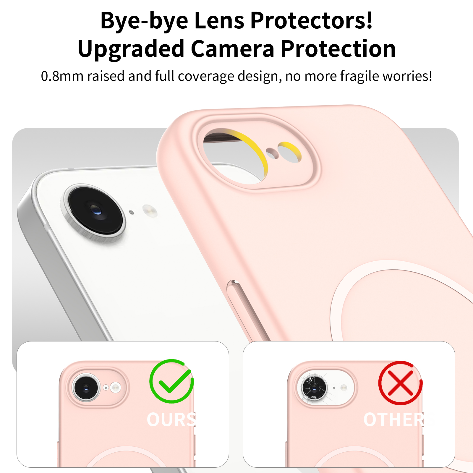 MagSafe-skal SoftArmor iPhone 16e Rosa