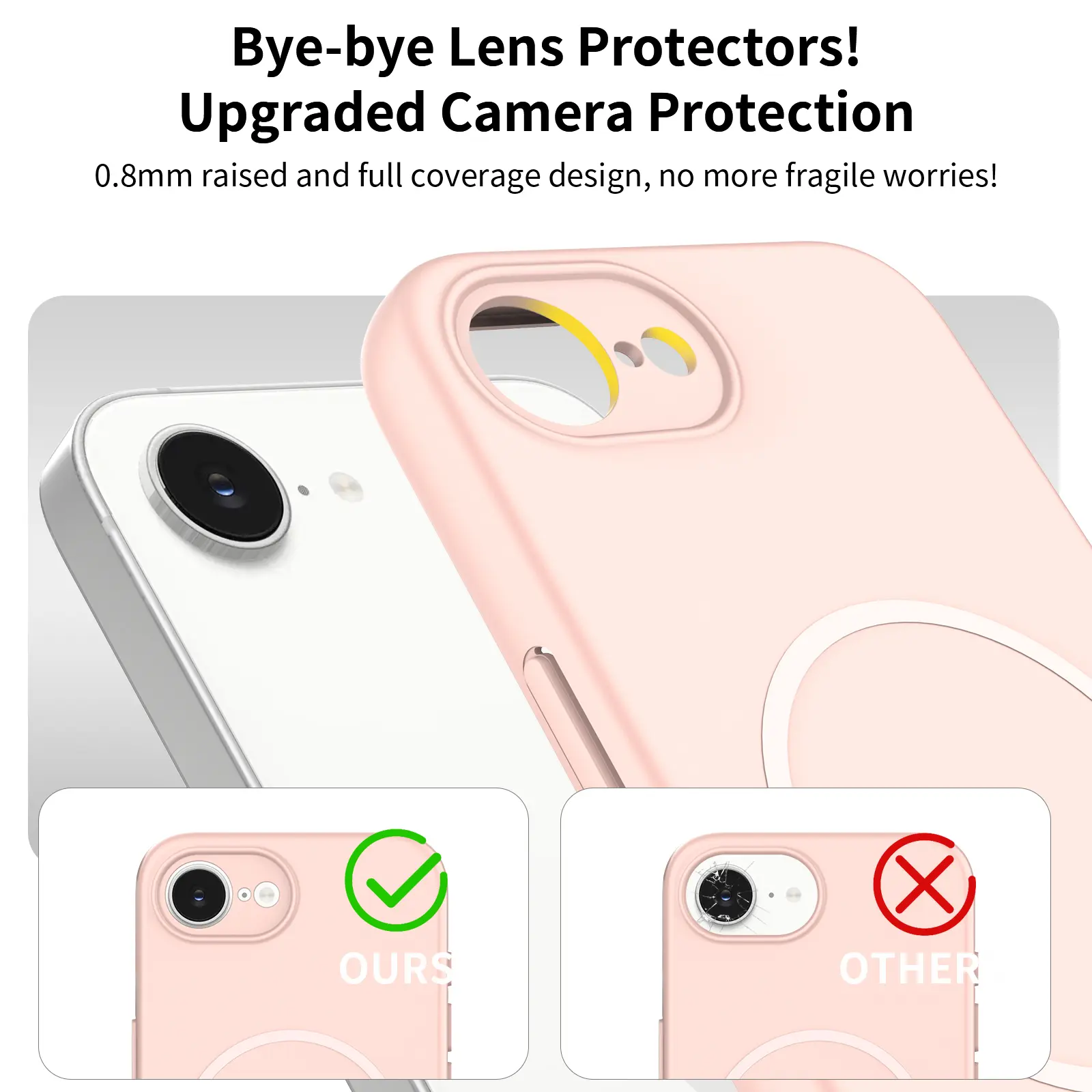 MagSafe-skal SoftArmor iPhone 17e Rosa