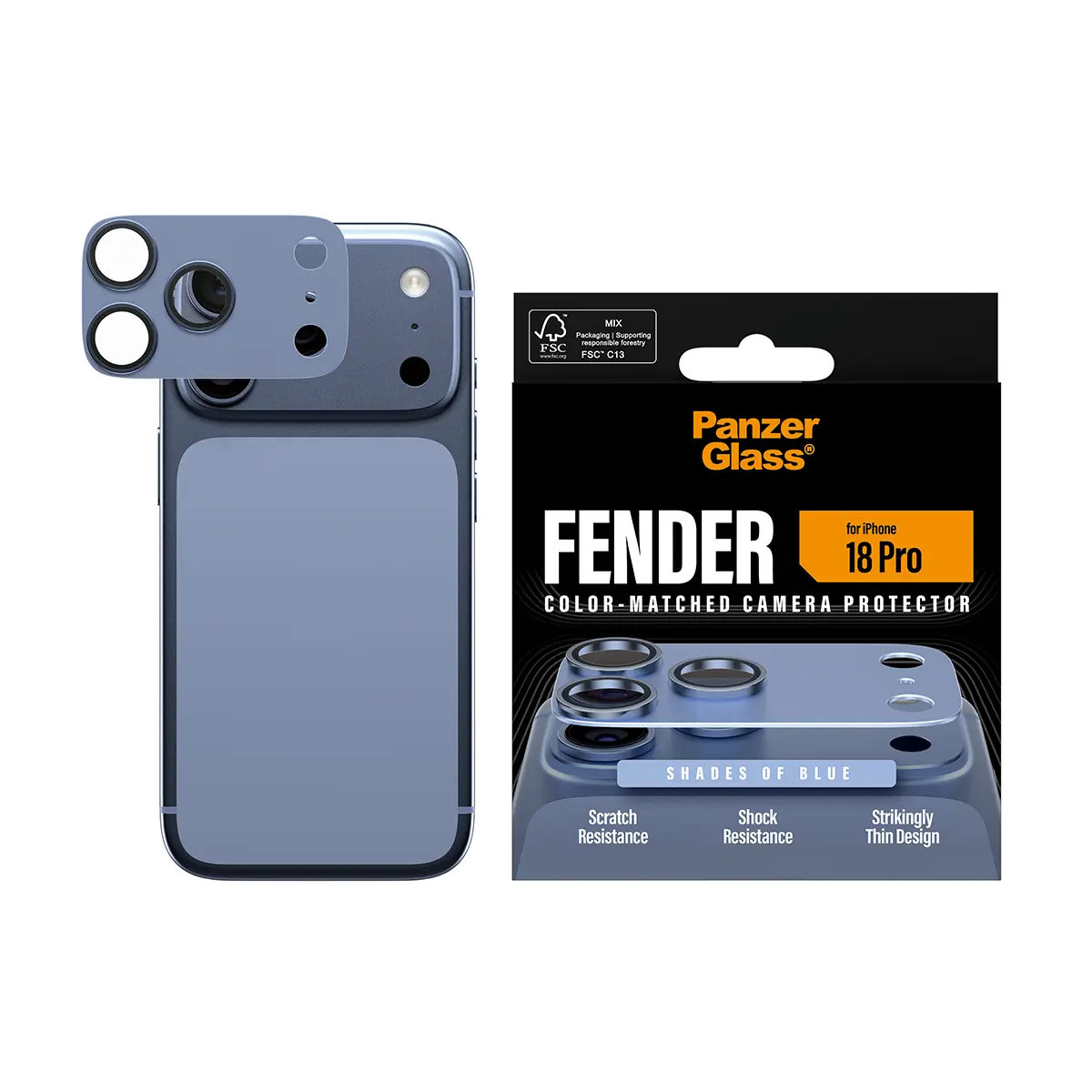 iPhone 18 Pro Fender Camera Protector Shades Of Blue