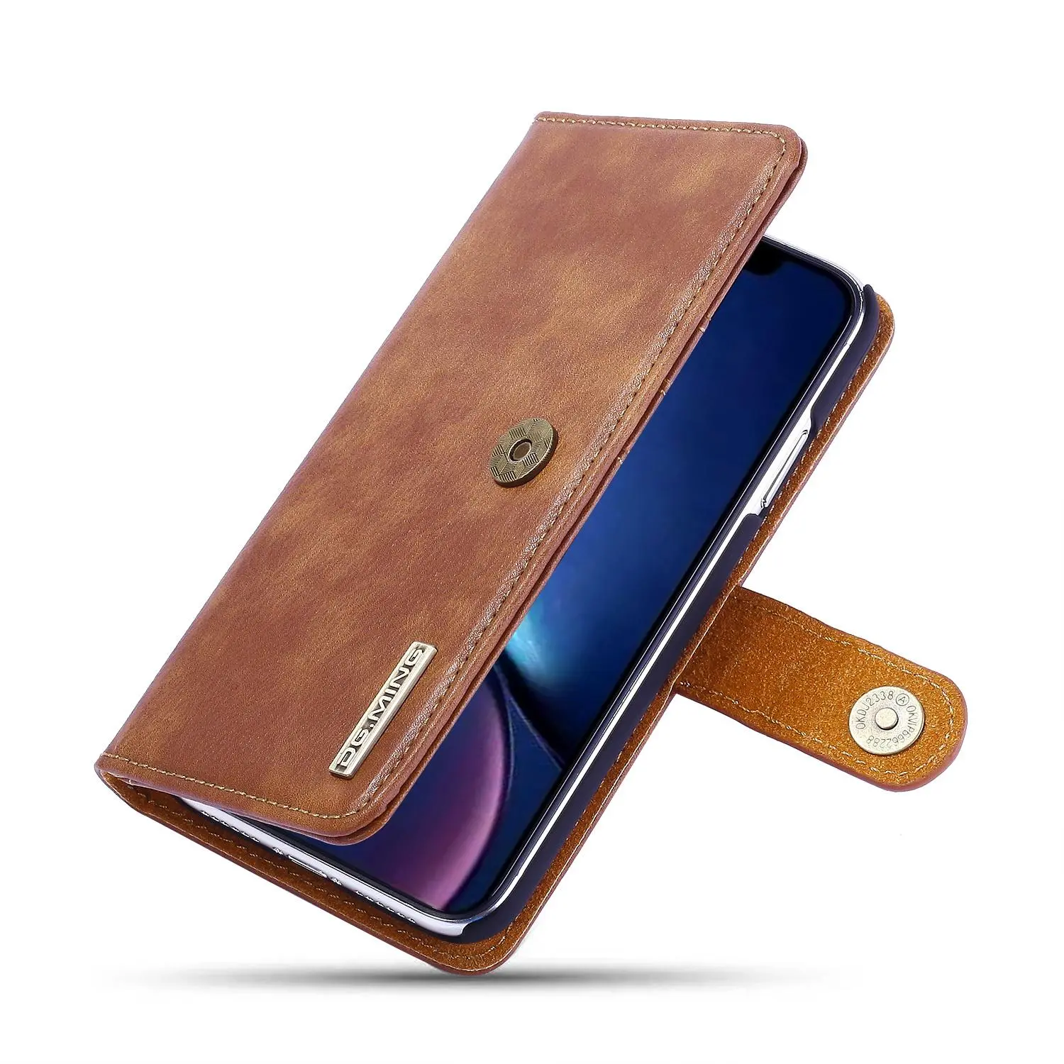 Magnet Wallet iPhone 11 Cognac