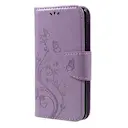 Læderetui Sommerfugle Samsung Galaxy S8 Lilla