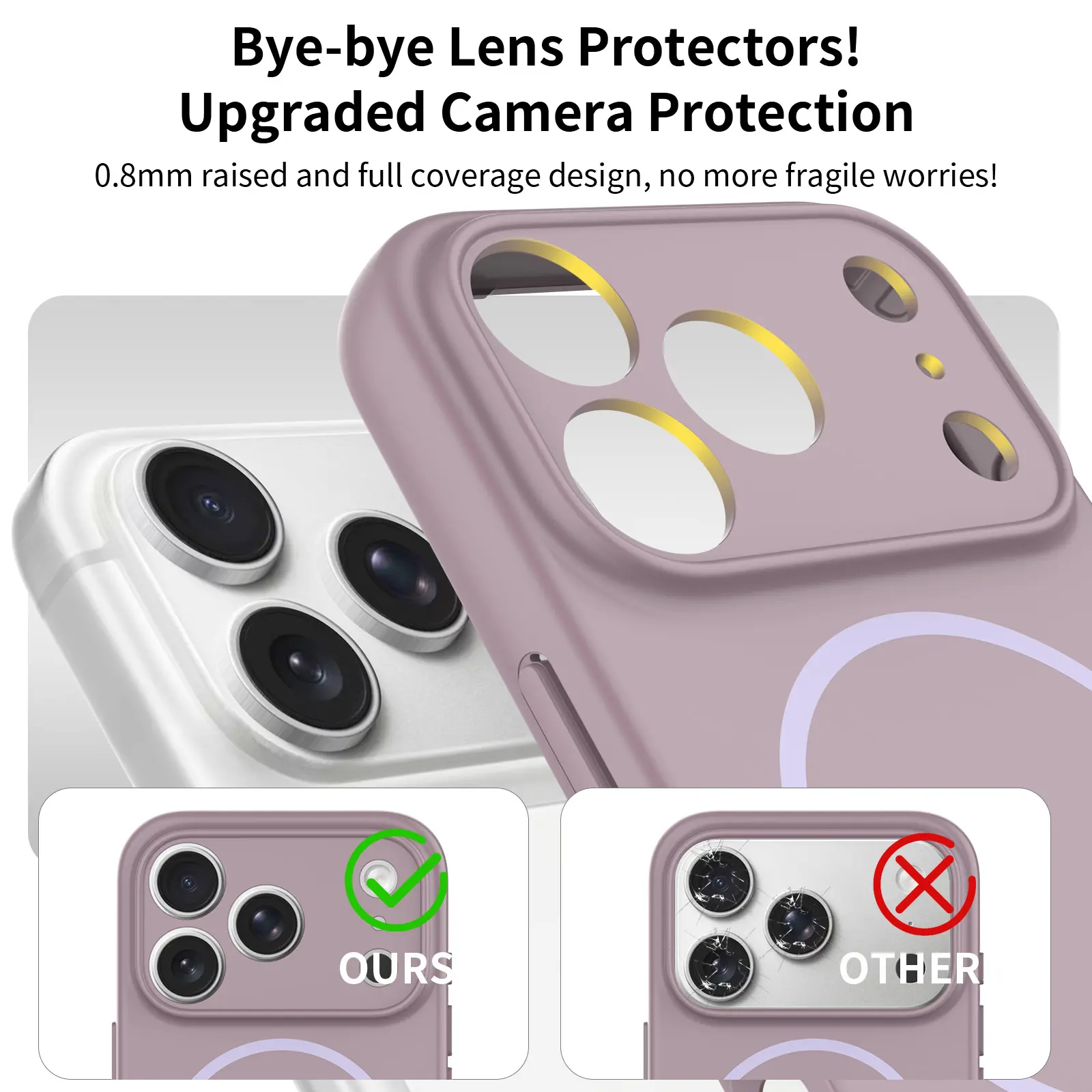 MagSafe-skal SoftArmor iPhone 18 Pro Lila