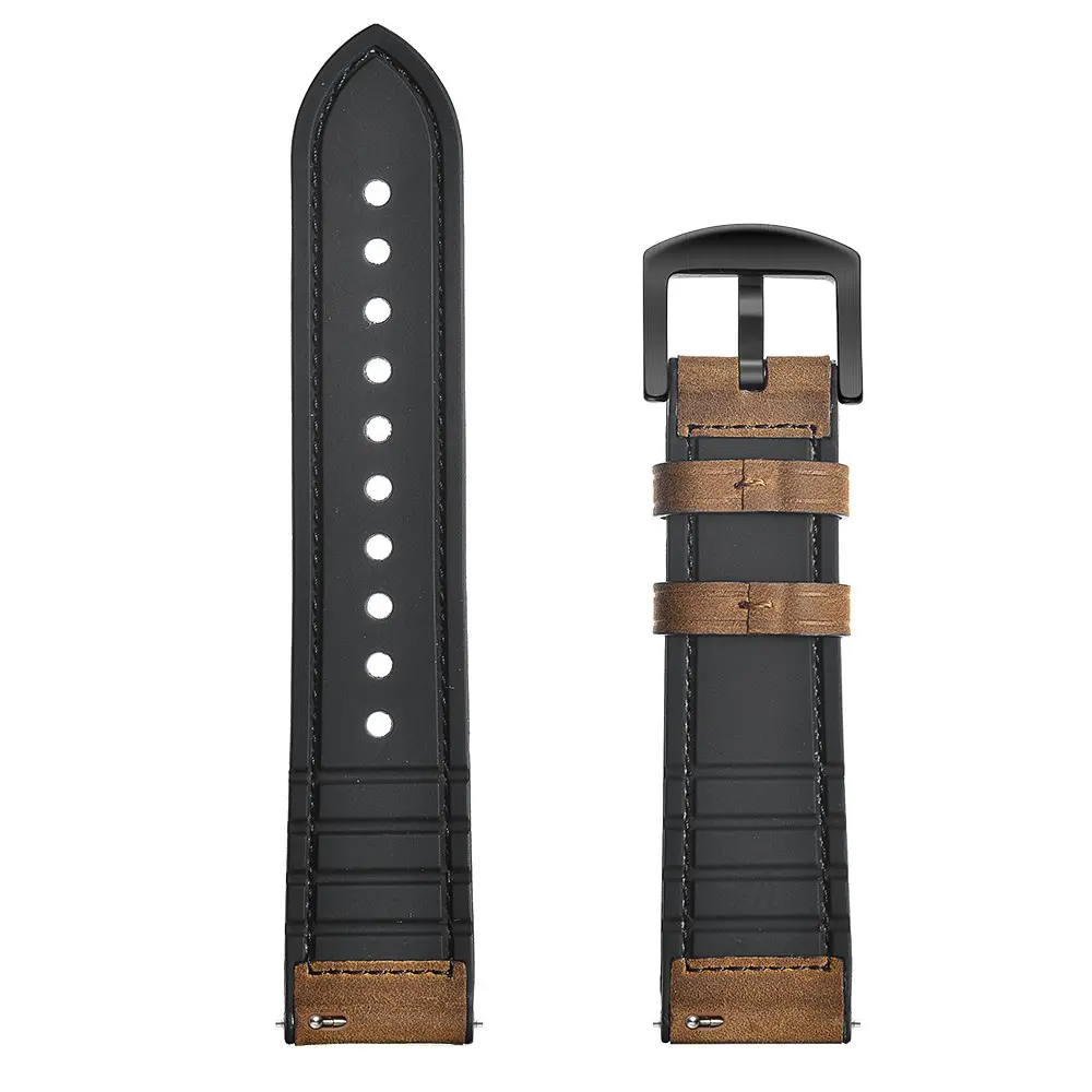 Premium Läderarmband Garmin Venu 2 Brun