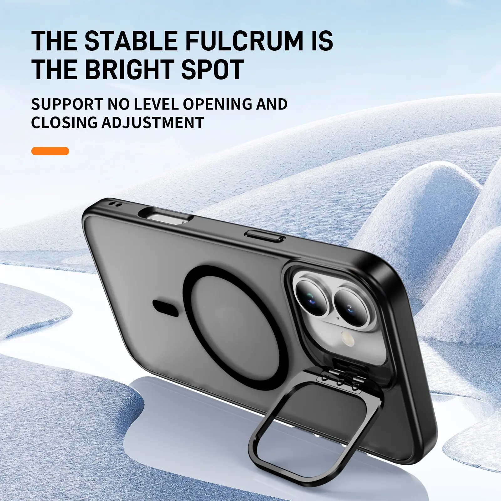 Hybridskal Kickstand MagSafe iPhone 16 Svart