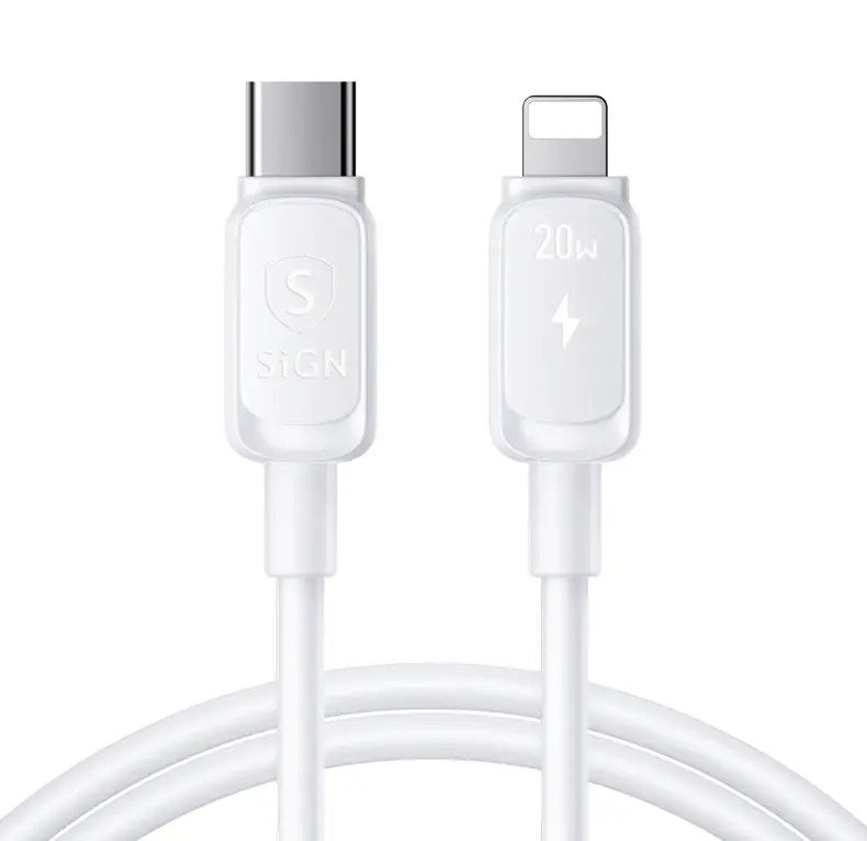 USB-C til Lightning-kabel PD 20W 1.2m Hvid