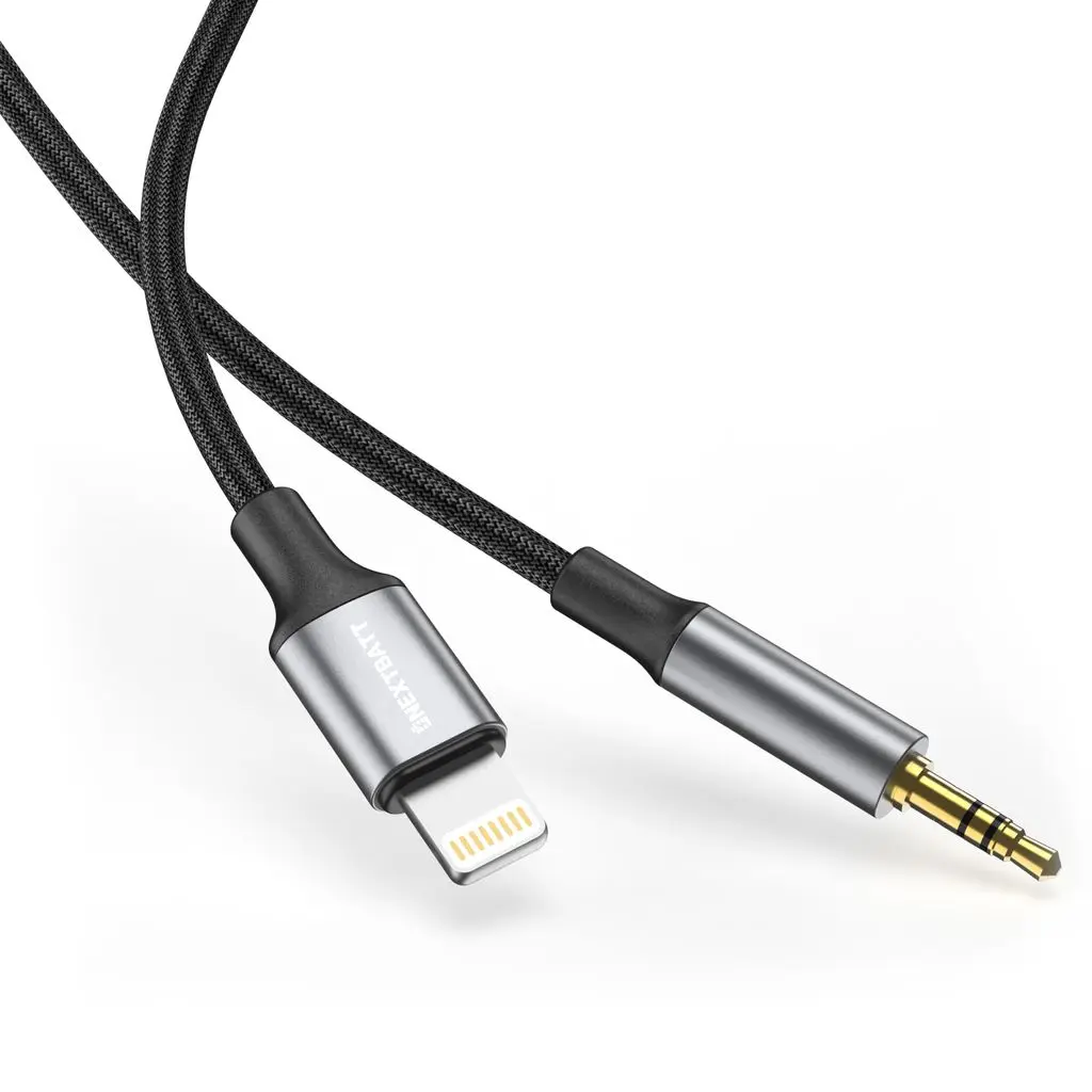 Lightning til 3.5 mm adapter 1m Sort