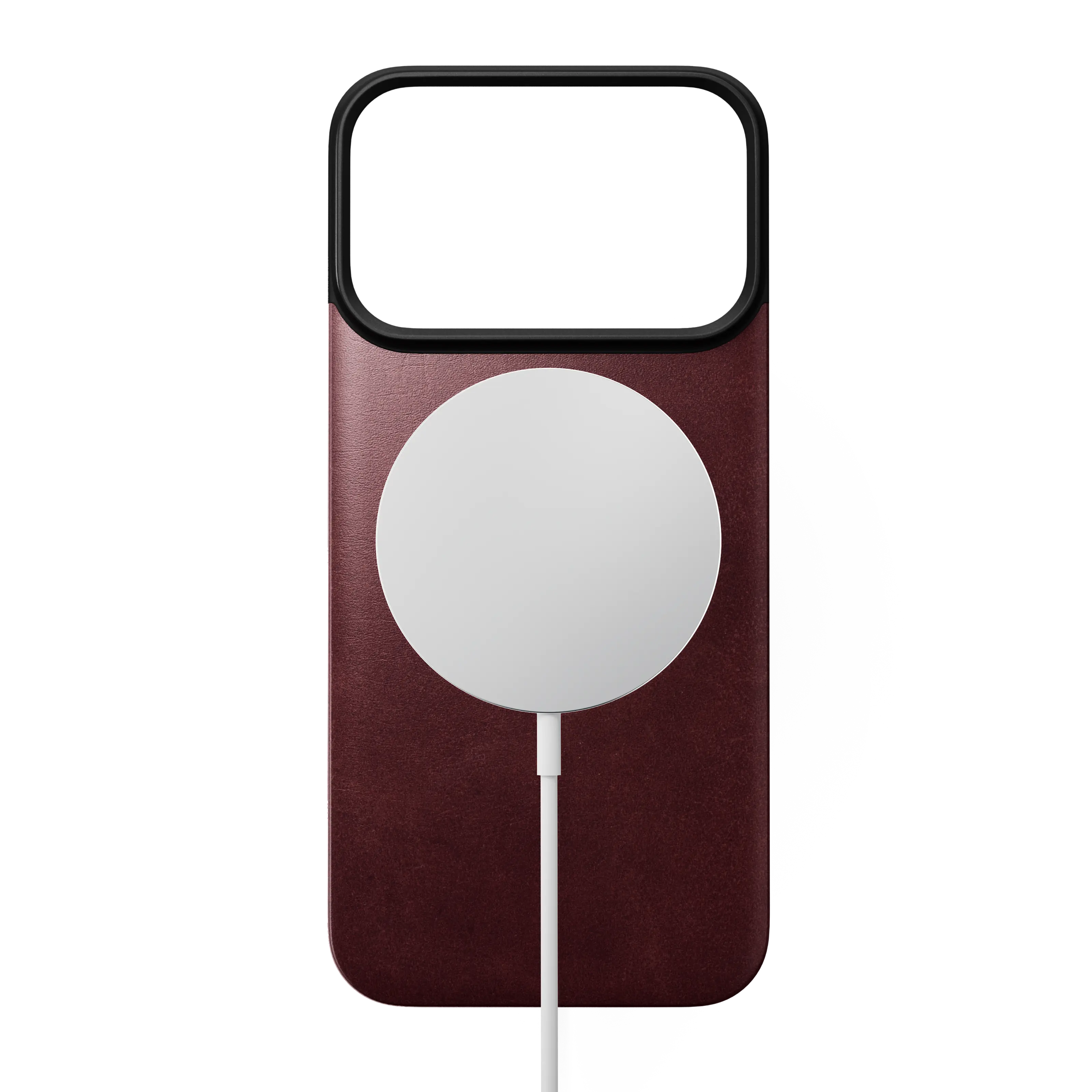 iPhone 18 Pro Magnetic Leather Back Burgundy