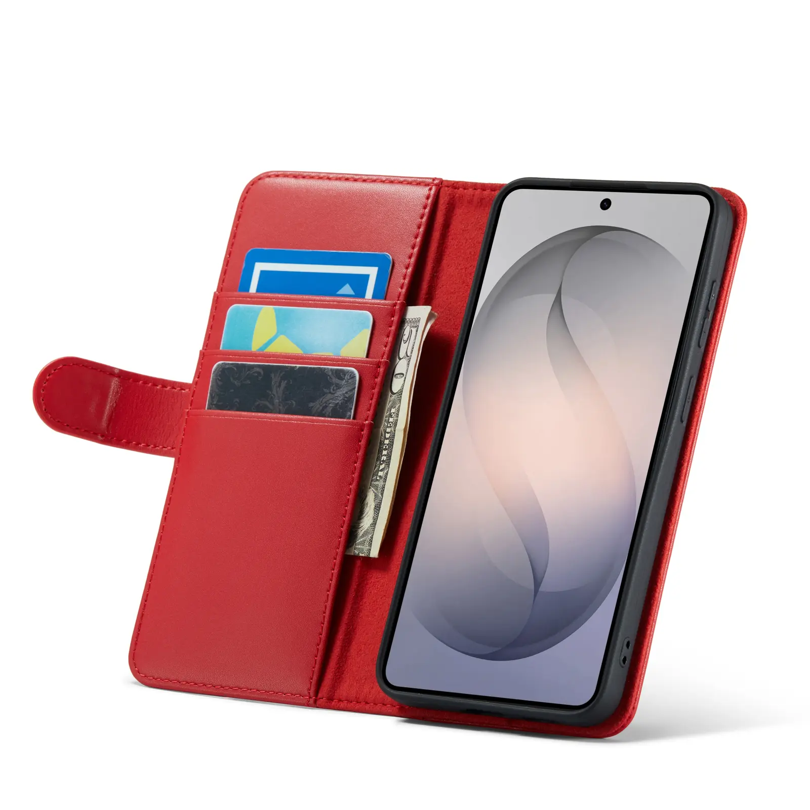 Äkta Läderfodral Samsung Galaxy S26 FE Röd