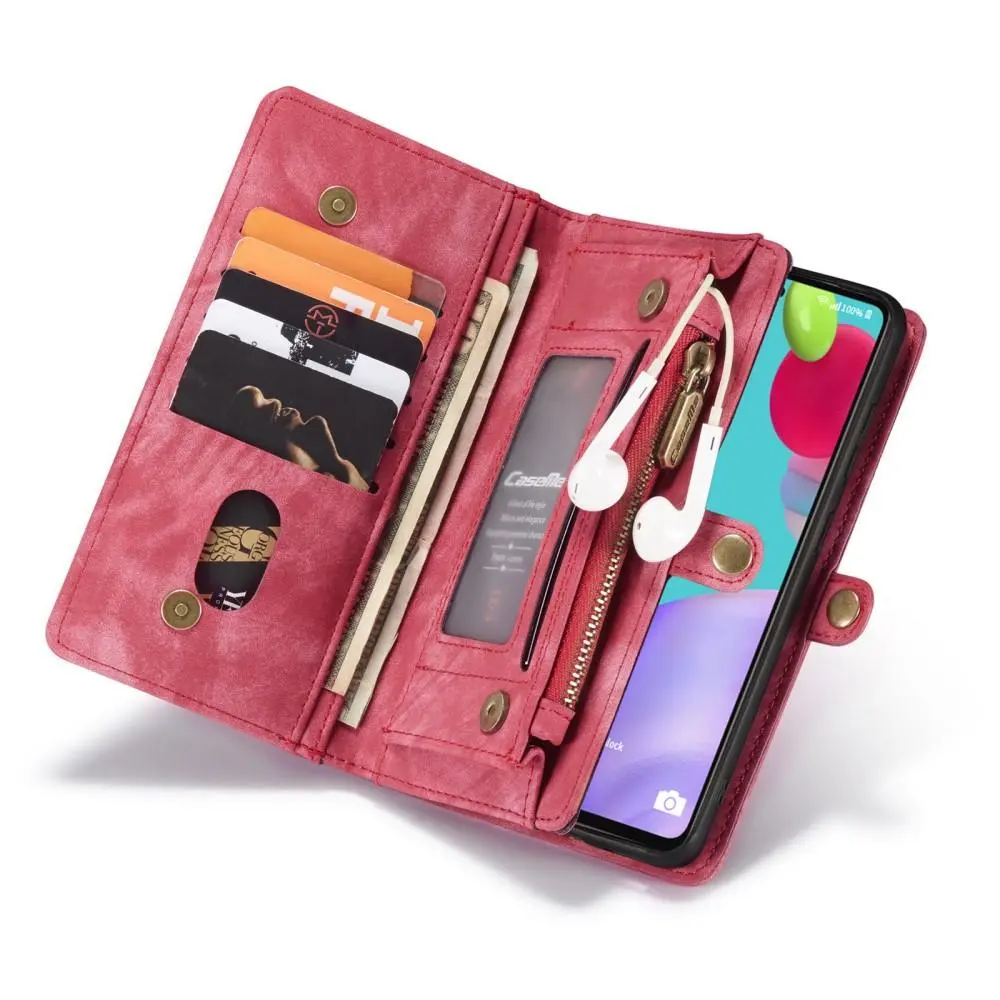 Multi-slot Plånboksfodral Samsung Galaxy A52 5G Röd
