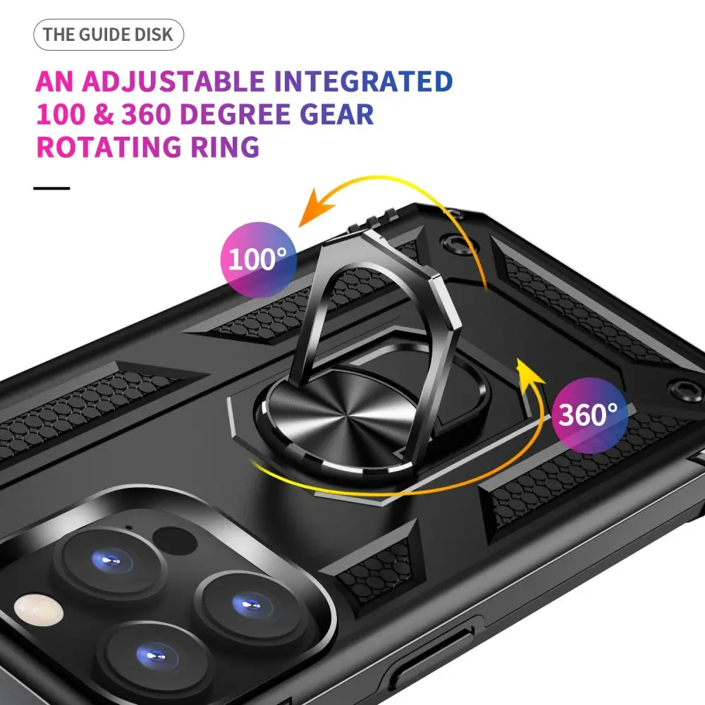 Hybridskal Tech Ring iPhone 14 Pro Max svart