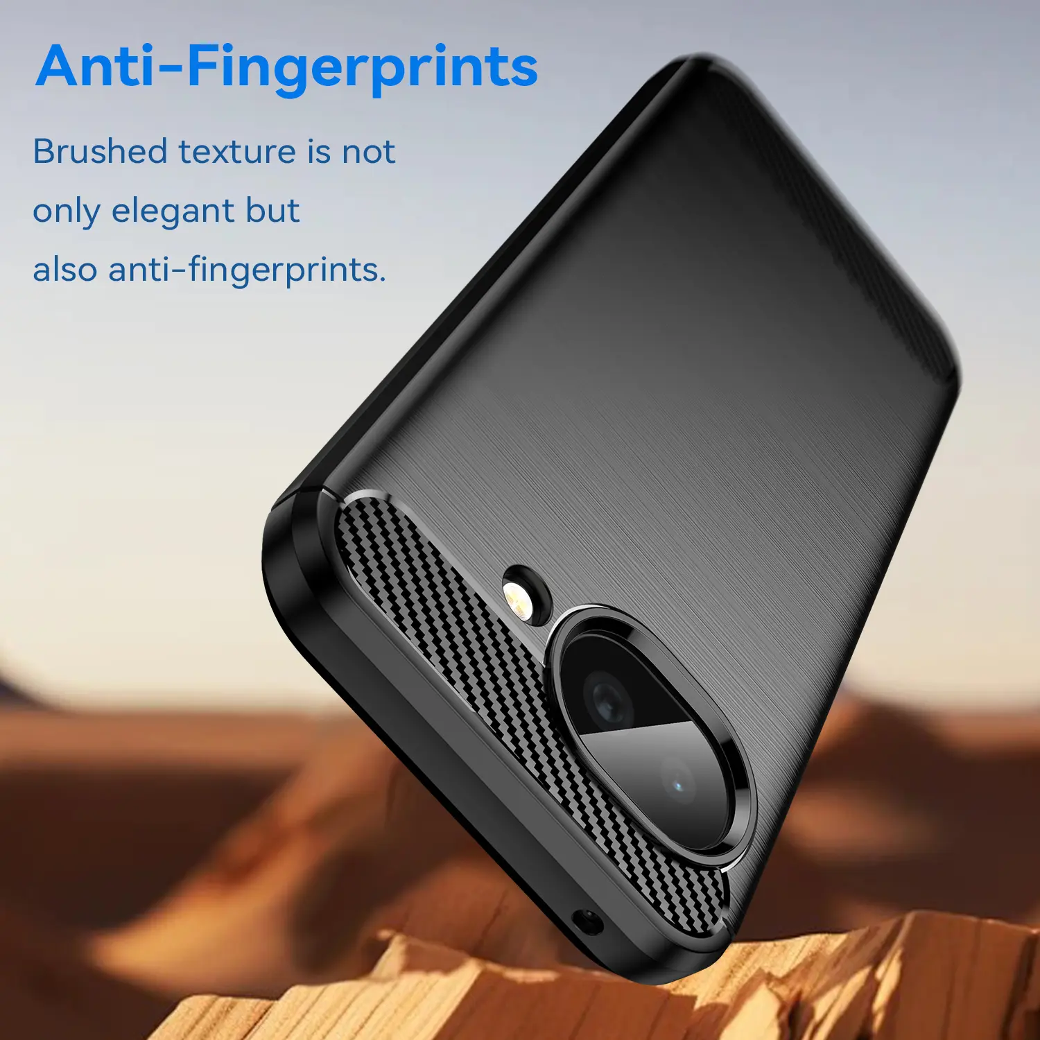 Google Pixel 10a Skal TPU Brushed Svart