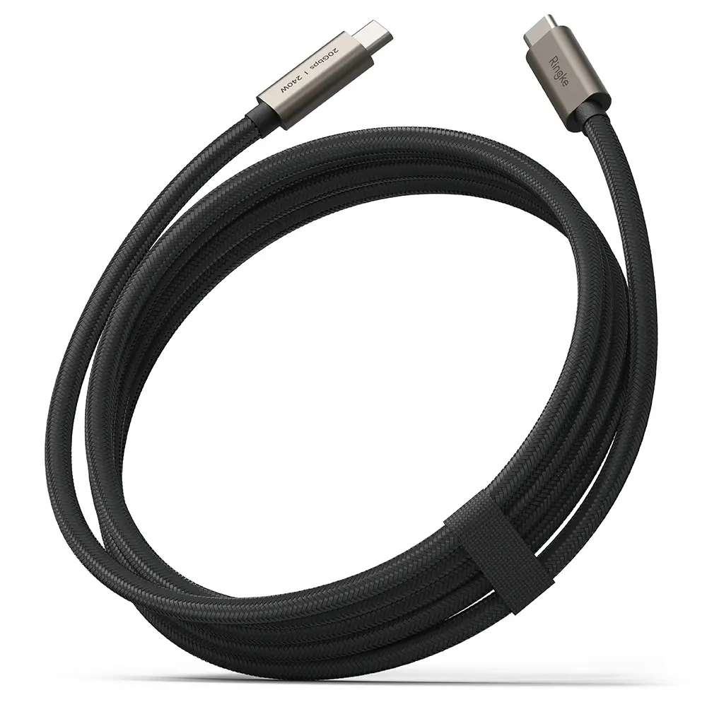 USB-C -> USB-C Kabel 3.2 Gen 2x2 2m 240W sort