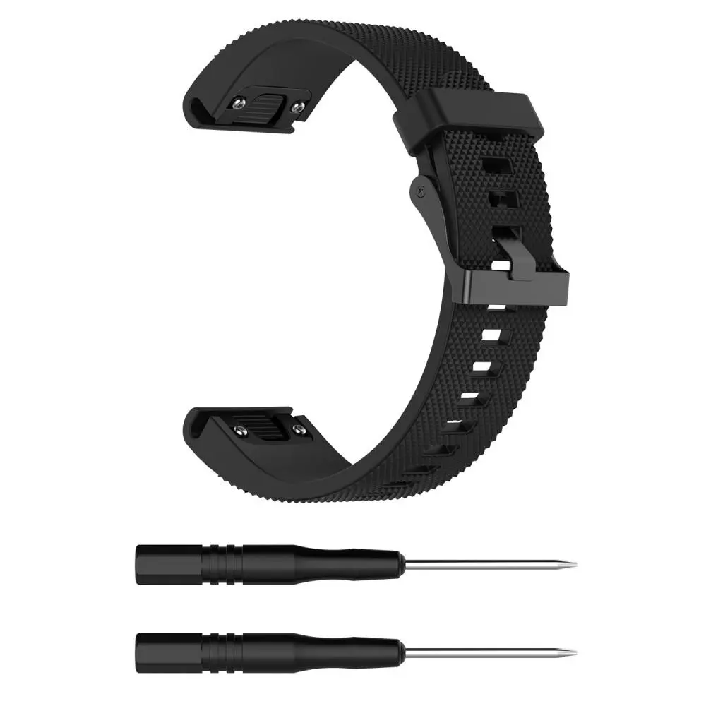 Silikonarmband Garmin Fenix 5S/Fenix 5S Plus Svart