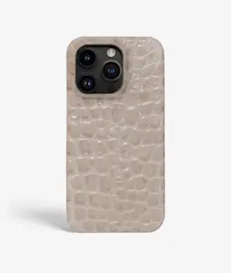 iPhone 13 Pro Deksel Small Croco Grå