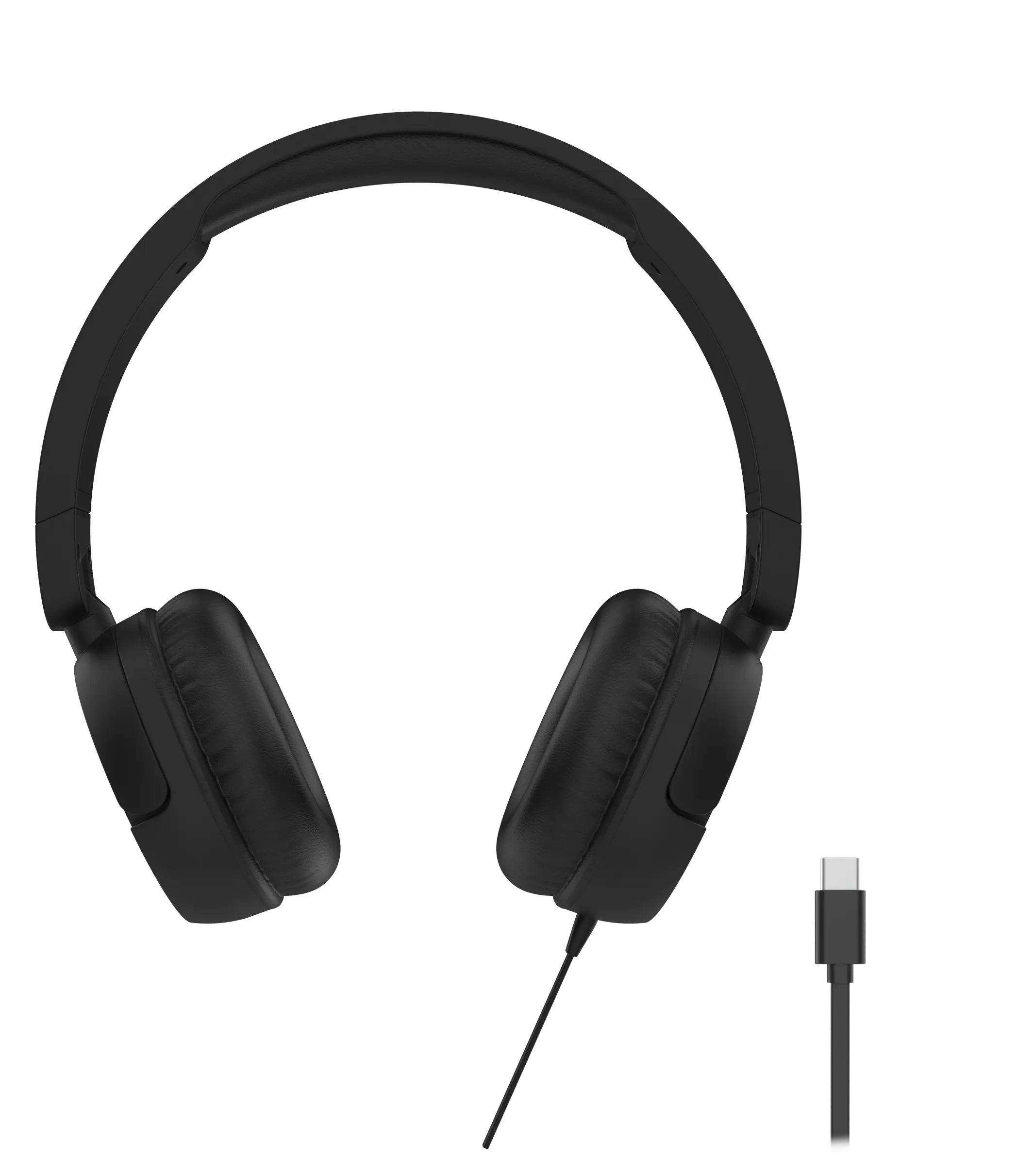 Sammenklappelige On-ear USB-C høretelefoner, Sort