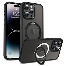 Hybridcover Magnetic Ring iPhone 14 Pro Max Sort