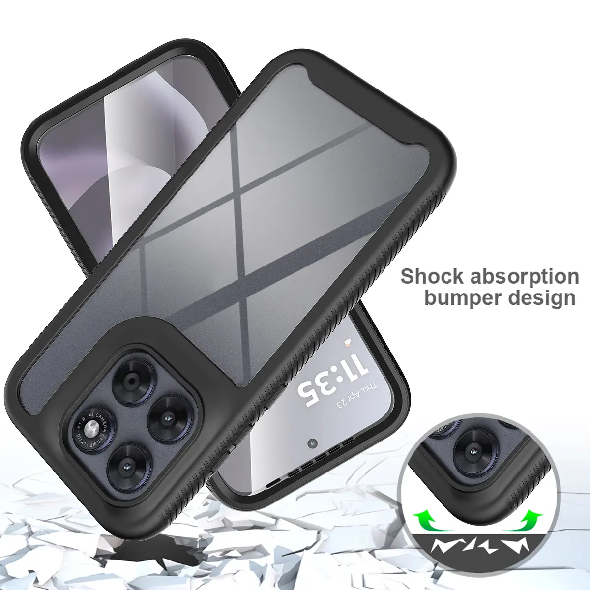 Full Protection Case Motorola Moto G67 Svart
