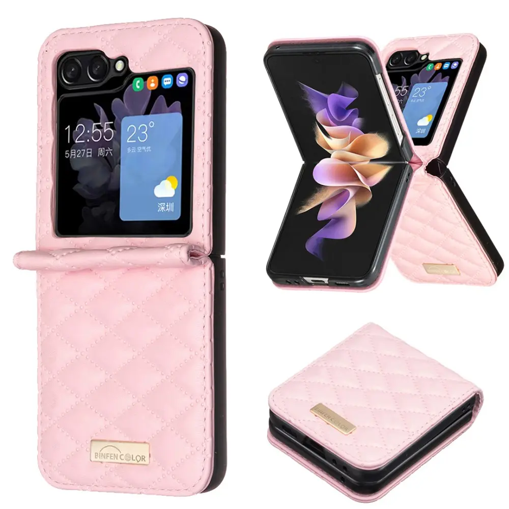 Etui Samsung Galaxy Z Flip 6 Quilted lyserød