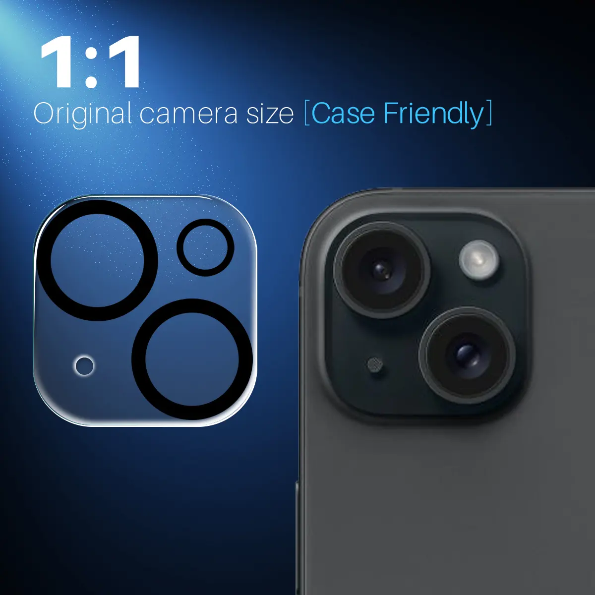 Kameraskydd Härdat Glas iPhone 15 (2-pack)