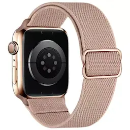 Elastisk Nylonurrem Apple Watch SE 3 40mm Beige