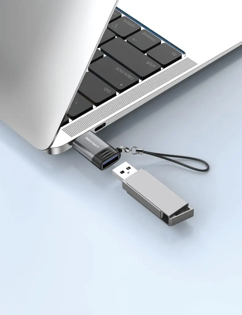 USB-A till USB-C adapter Grå