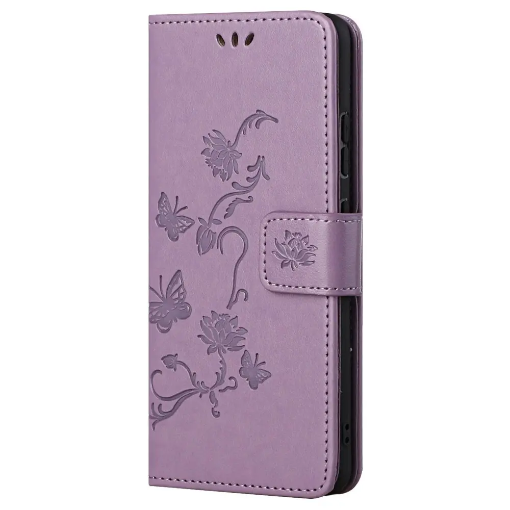 Läderfodral Fjärilar Samsung Galaxy A33 Lila