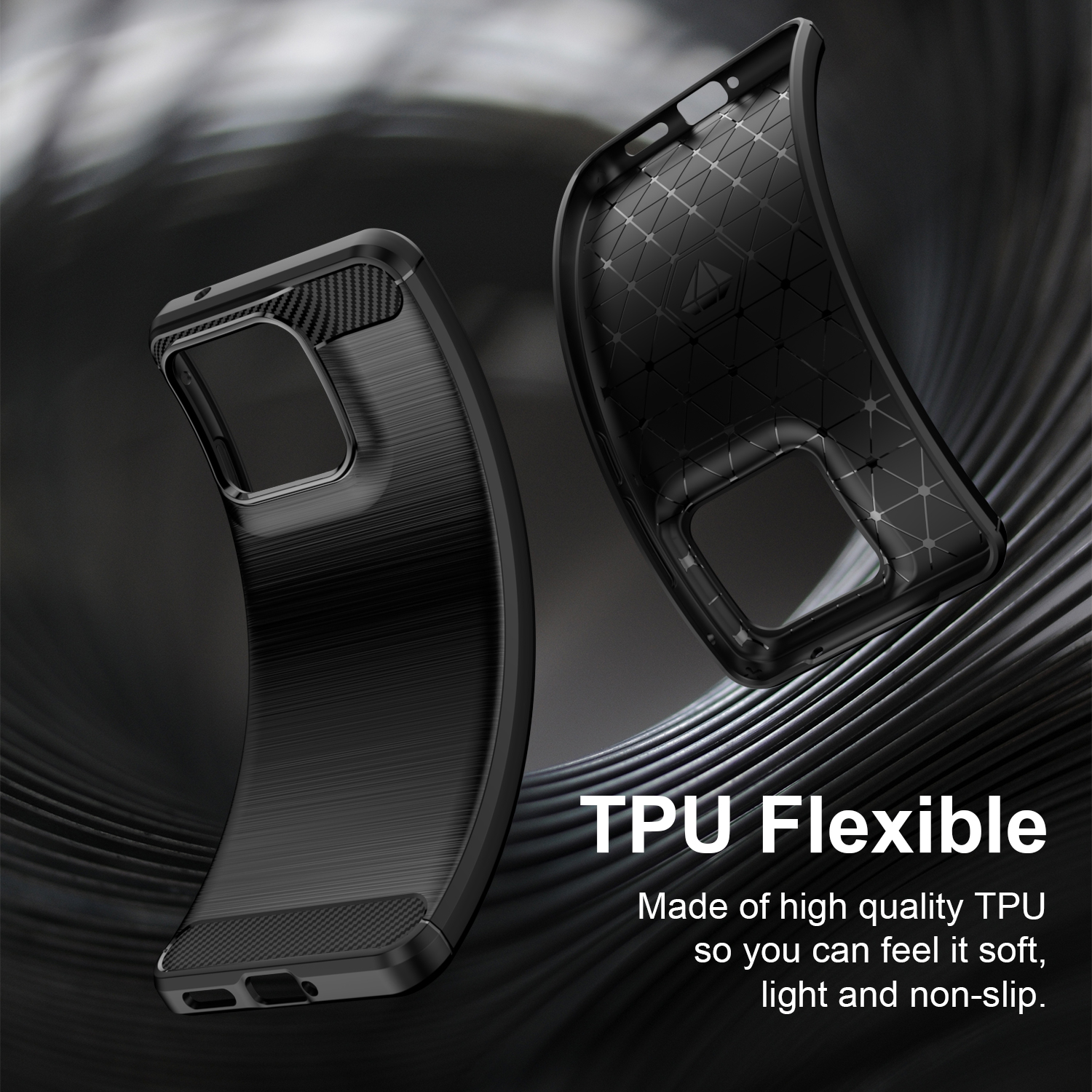 Motorola Edge 70 Fusion Skal TPU Brushed Svart