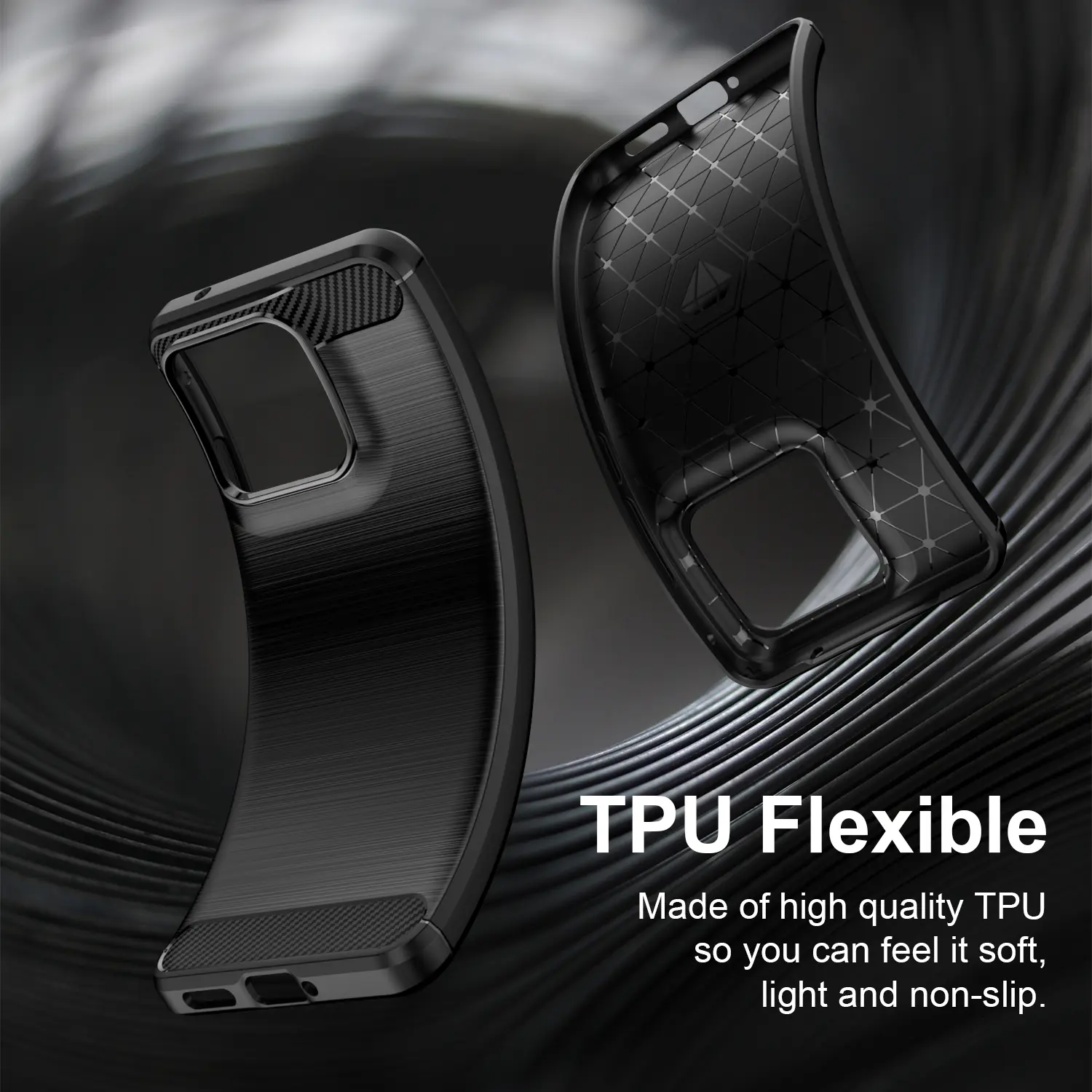 Motorola Edge 70 Fusion Skal TPU Brushed Svart