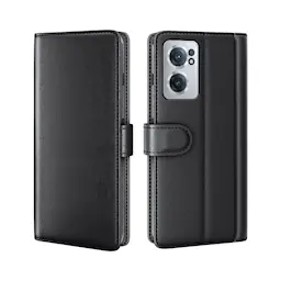  OnePlus Nord CE 2 5G Plånboksfodral i Äkta Läder, Svart