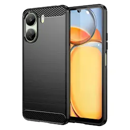 Xiaomi Redmi 13C Harjattu TPU-suojakuori, Musta