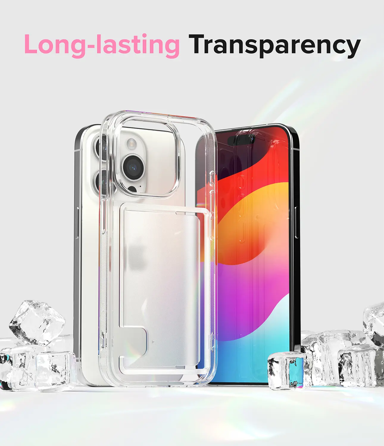 Fusion Card Case iPhone 15 Pro Genomskinlig