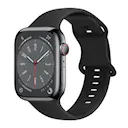 Rem af silikone til Apple Watch Series 8 41mm Sort