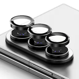 Samsung Galaxy Z Fold 8 Ultra 2-pak linsebeskyttere med aluminiumsramme, Sort