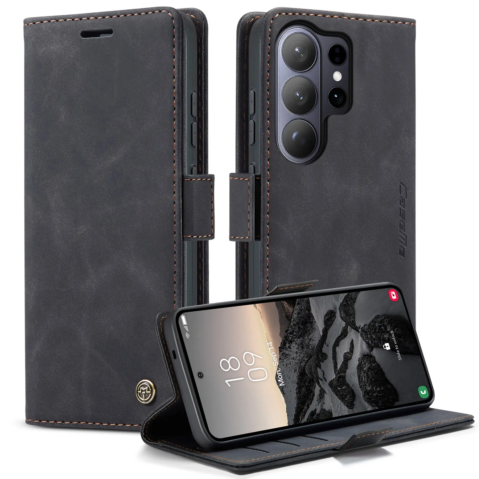 Slim Pung Etui Samsung Galaxy S26 Ultra Sort