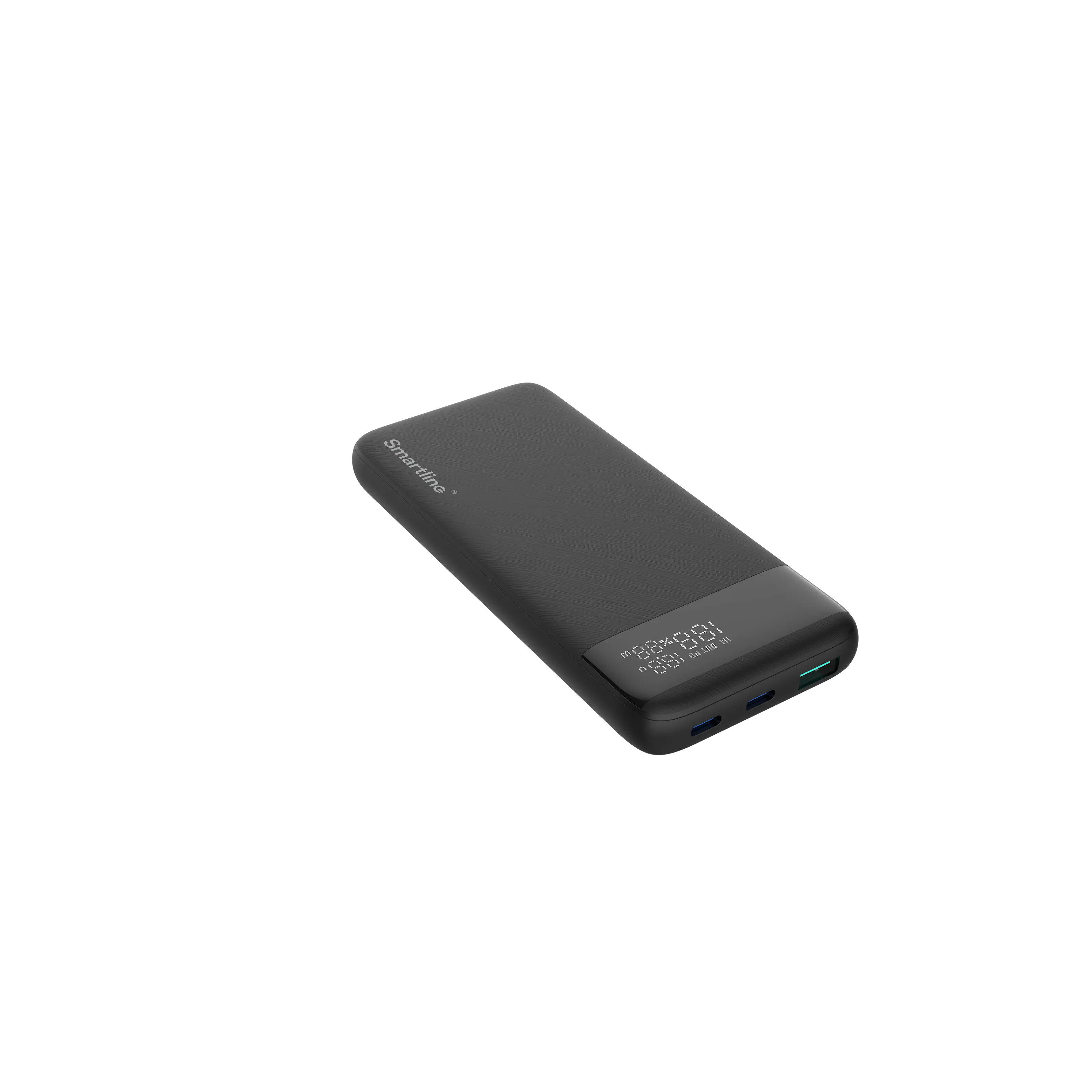 Powerbank 10000 mAh USB-A + 2x USB-C PD 20W Sort