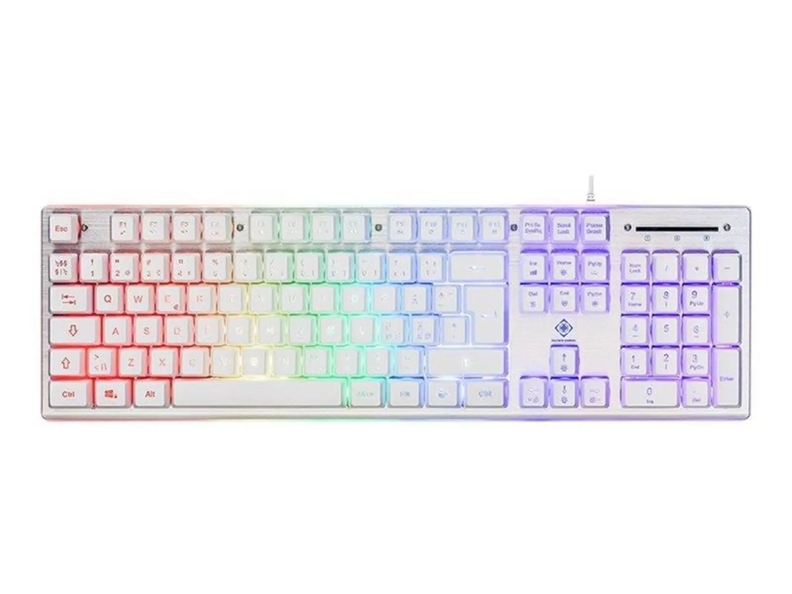WK90 mekaniskt RGB-tangentbord, Vit