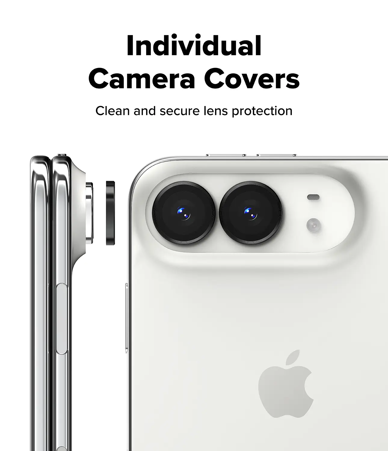 Camera Lens Frame Glass (2-pack) iPhone Duo Black
