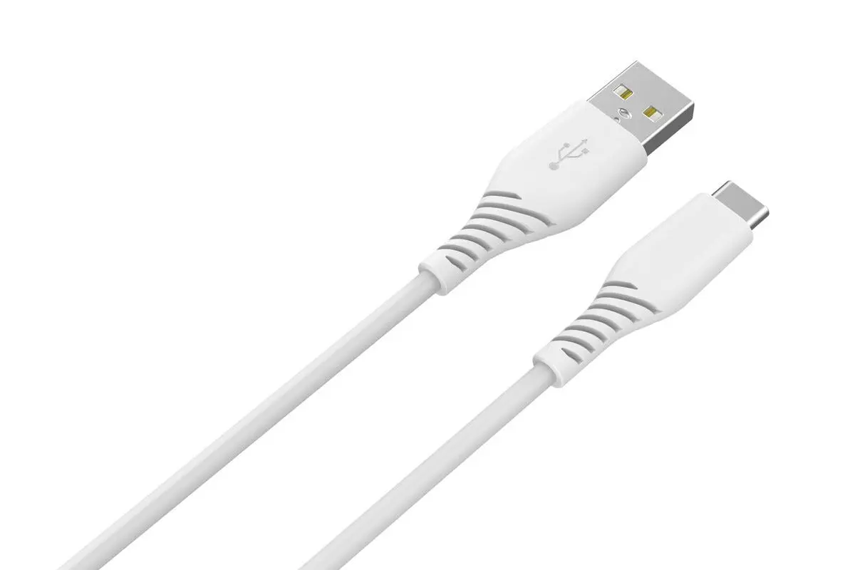 USB-A till USB-C-kabel 2m Vit